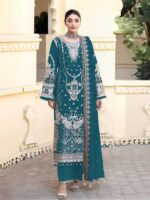 Silk Satori U-127 Qalamkar Embroidered Chiffon Suit