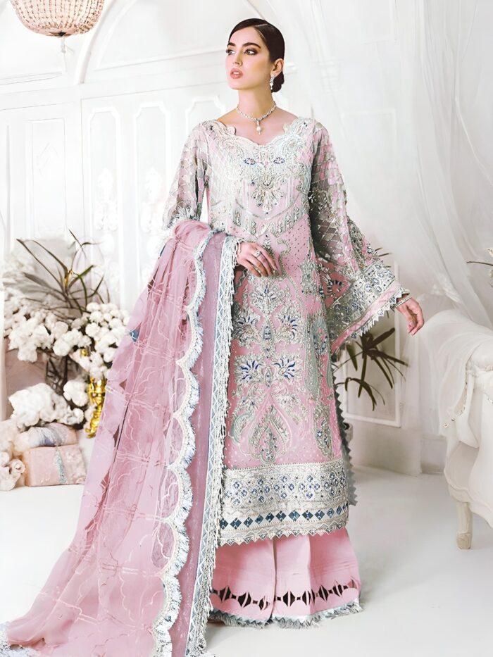 Silk Satori U-124 Luxury Embroidered Chiffon Suit